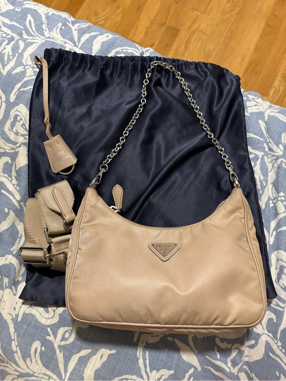Prada Beige Nylon Re-Edition 2005 Crossbody